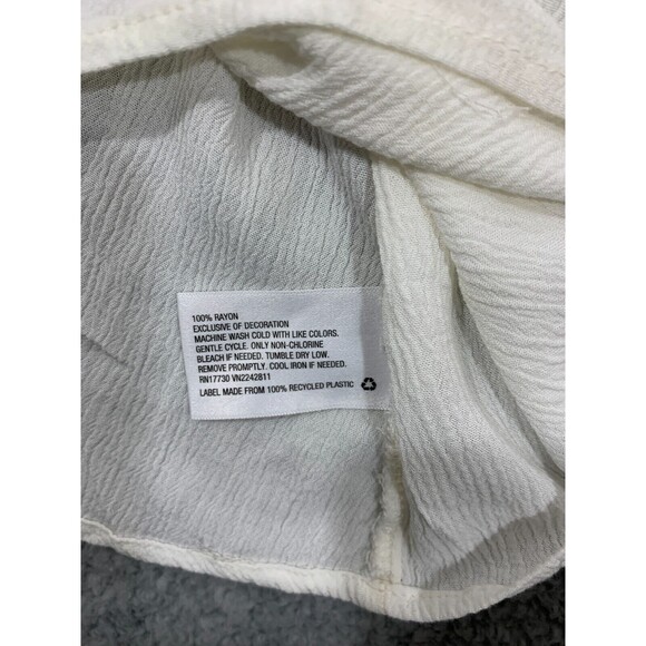 XHILARATION White Flare Sleeve Window Lace Blouse Prairiecore CottageCore Granny - Picture 3 of 13